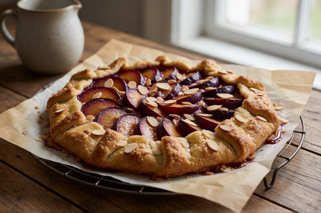 Rustic Plum and Almond Galette