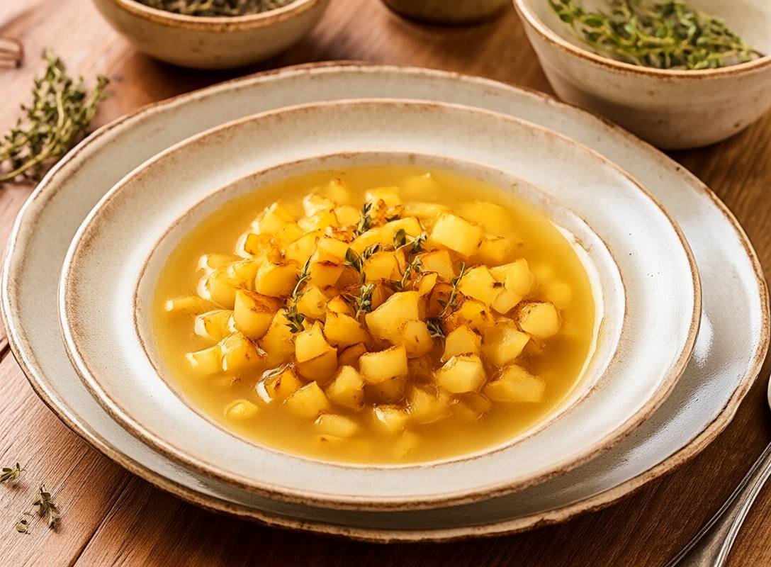 Rustic Roasted Parsnip and Pear Soup with Thyme
