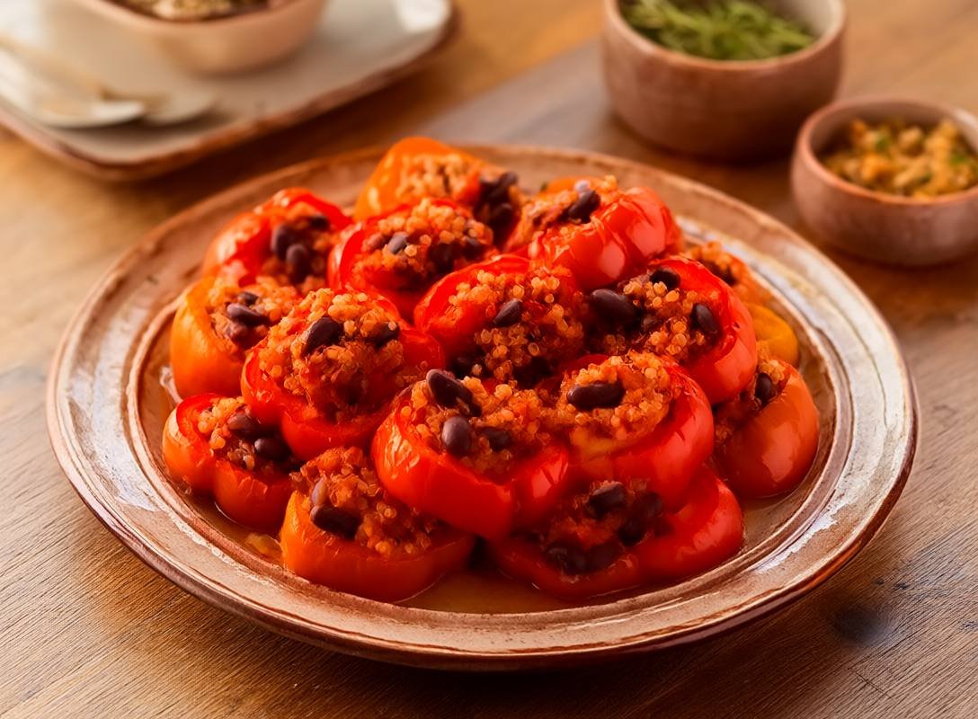 Savory Stuffed Bell Peppers with Quinoa and Black Beans