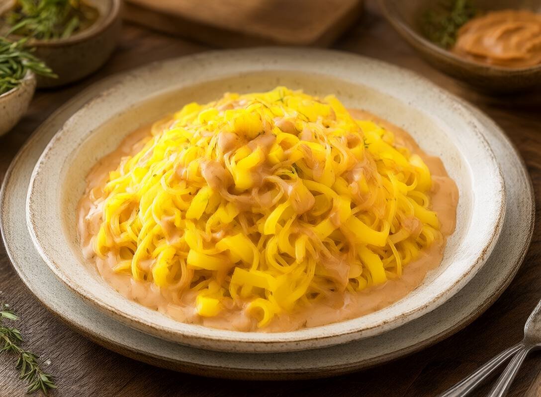 Spaghetti Squash Pad Thai with Creamy Peanut Sauce