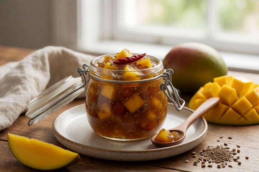 Sweet Mango Chutney - Homemade, Fragrant & Easy