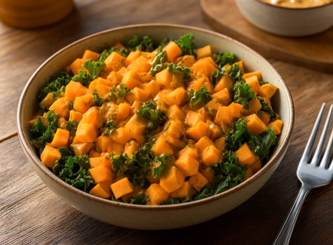 Sweet Potato and Kale Power Bowl with Tahini Dressing