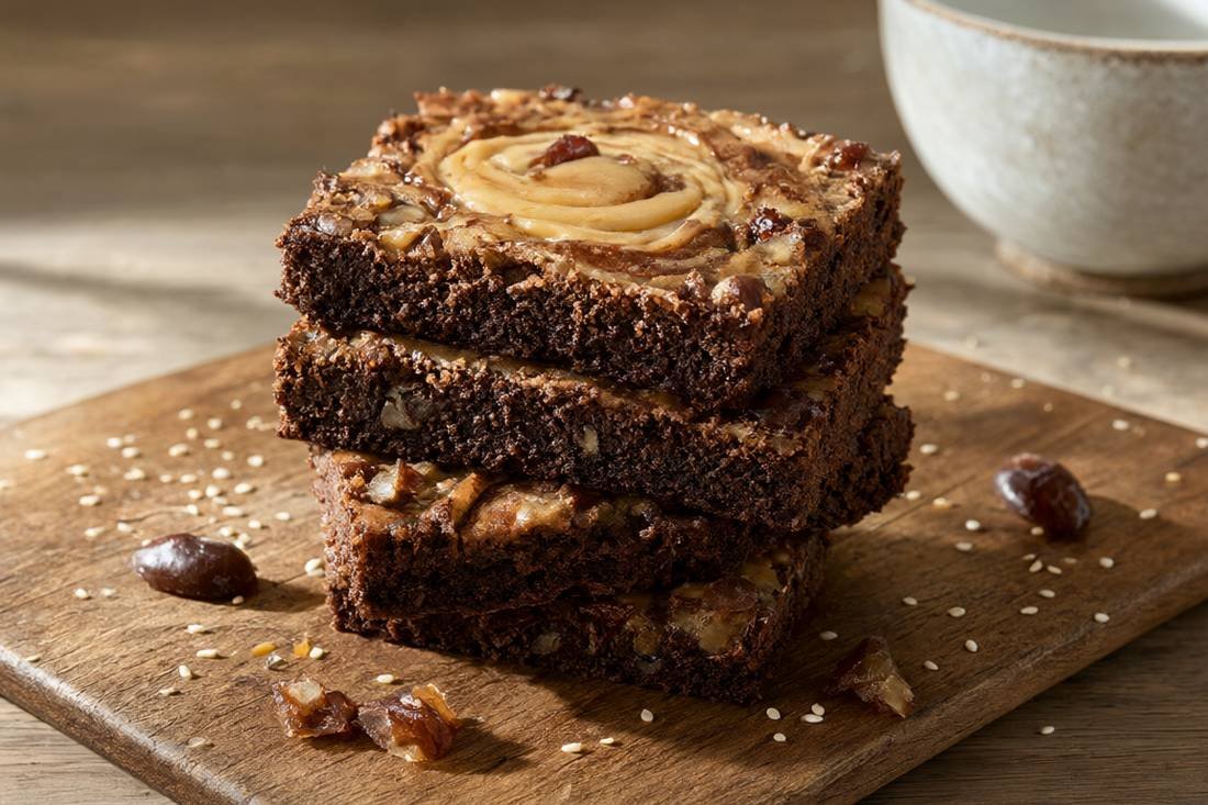 Tahini Date Brownies