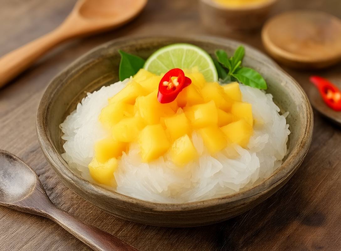 Thai Mango Sticky Rice with Coconut Milk (Vegan Dessert)
