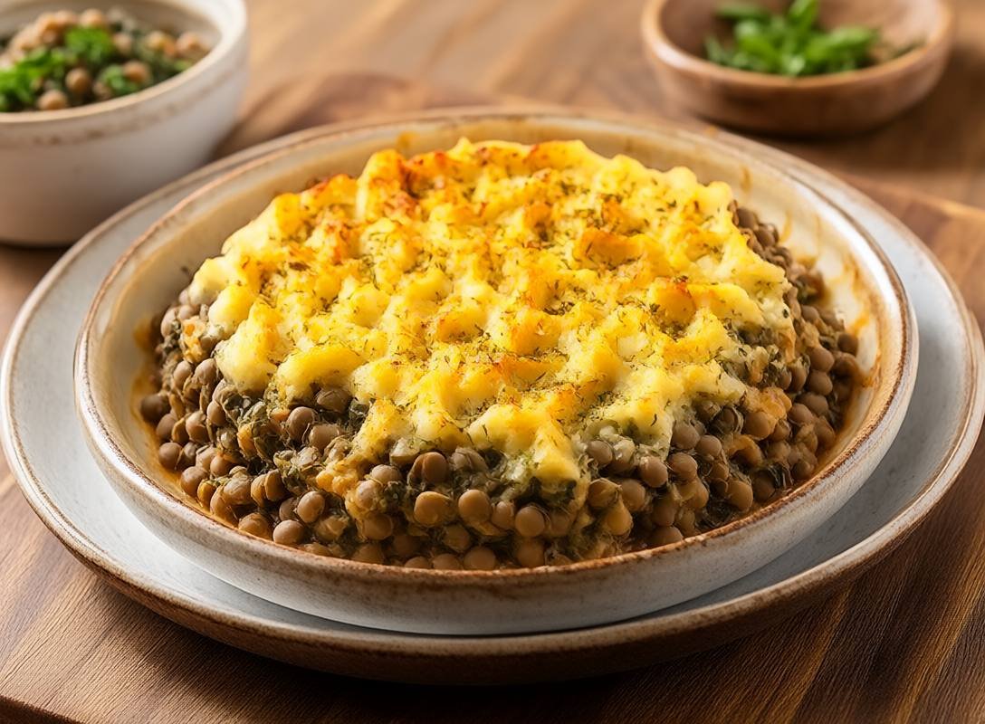 Vegan Lentil and Spinach Shepherd’s Pie
