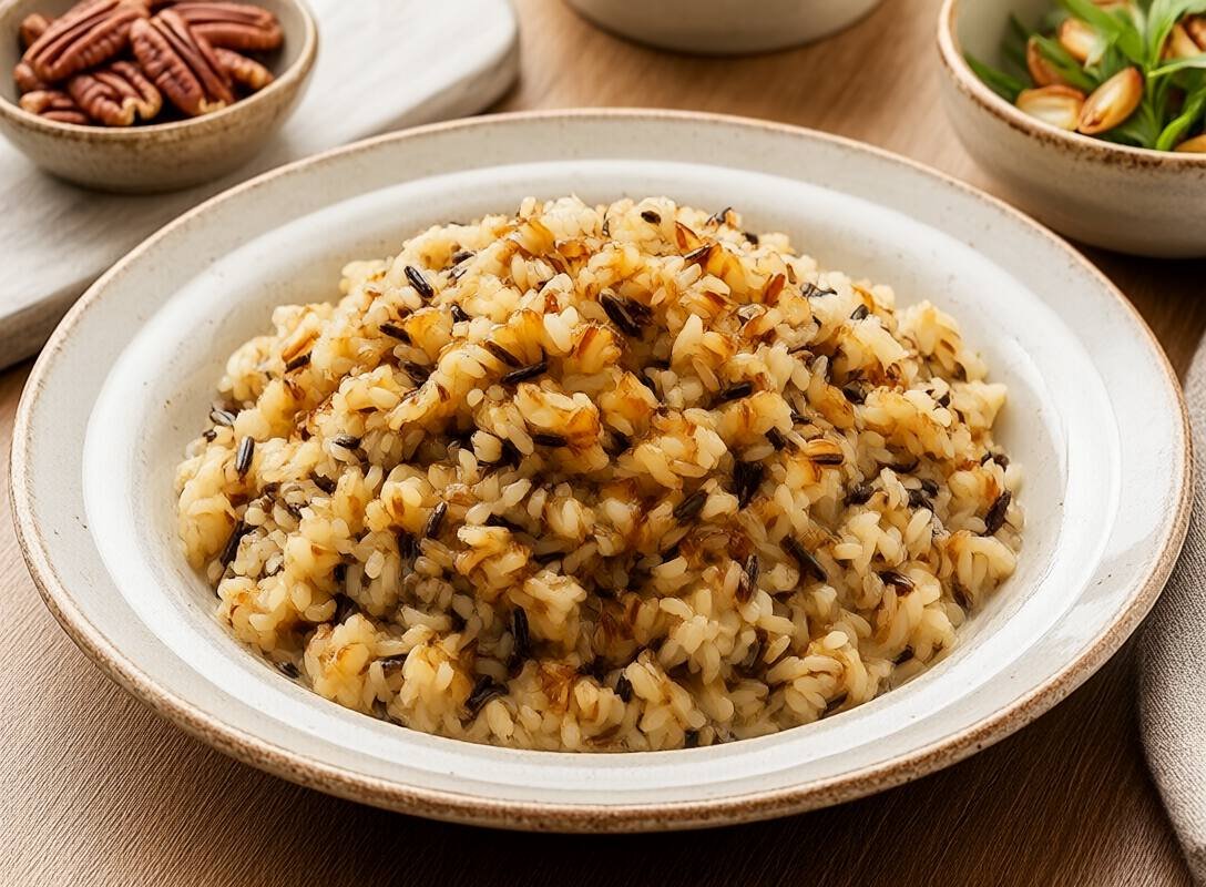 Wild Rice Pilaf Caramelized Shallots and Toasted Pecans