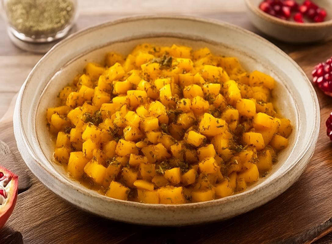Zaatar Roasted Delicata Squash with Pomegranate and Feta