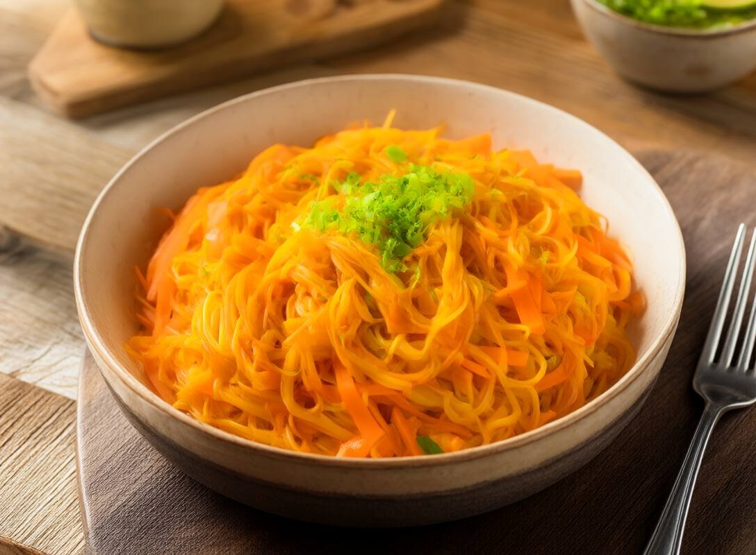 Zesty Carrot Noodle Stir-Fry with Ginger-Lime Sauce