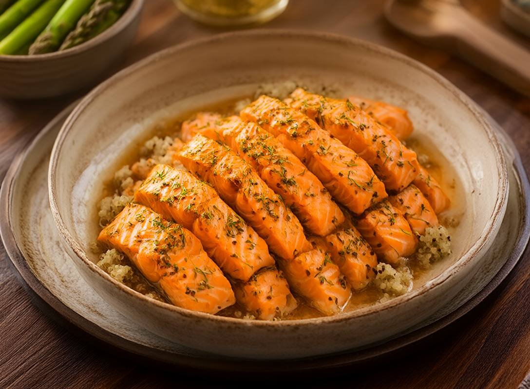 Zesty Citrus Herb Salmon with Quinoa and Asparagus