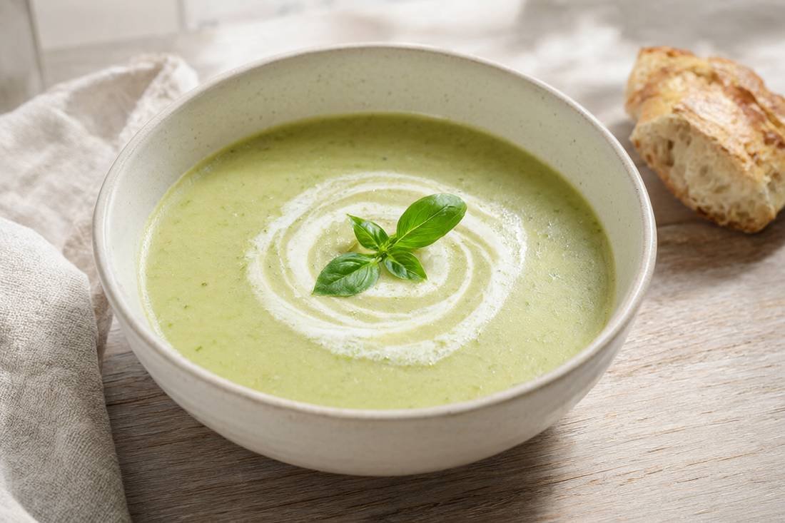 Courgette and Basil Soup