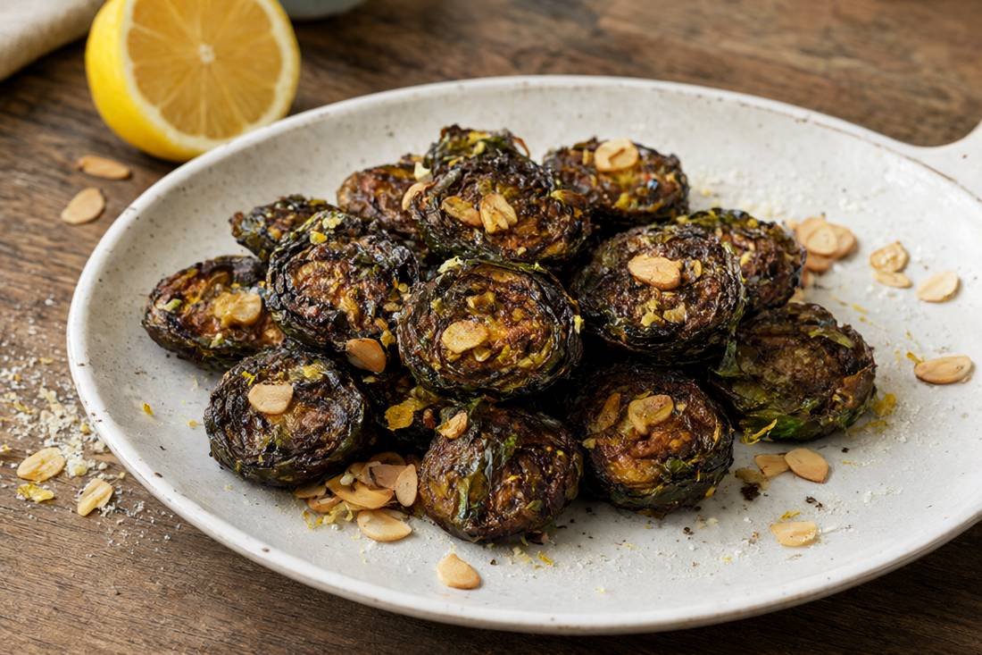 Garlic Roasted Brussels Sprouts