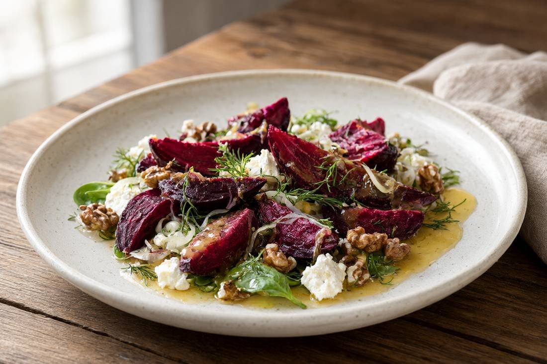 Roasted Beetroot and Feta Salad