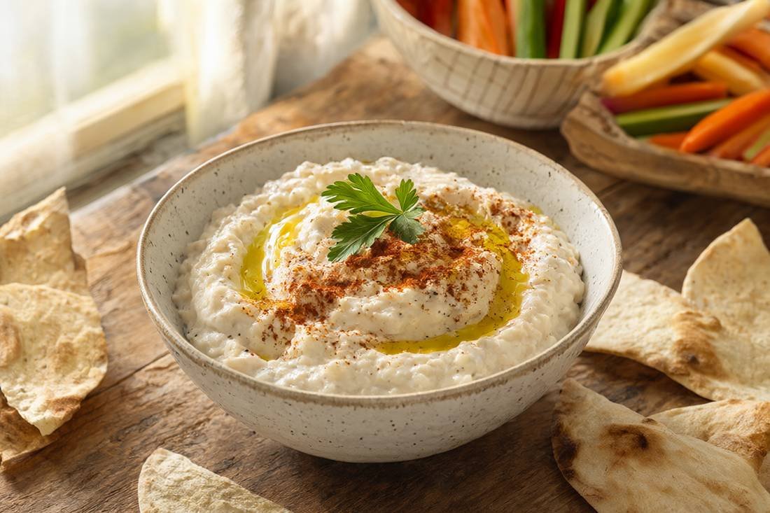 Roasted Garlic White Bean Dip