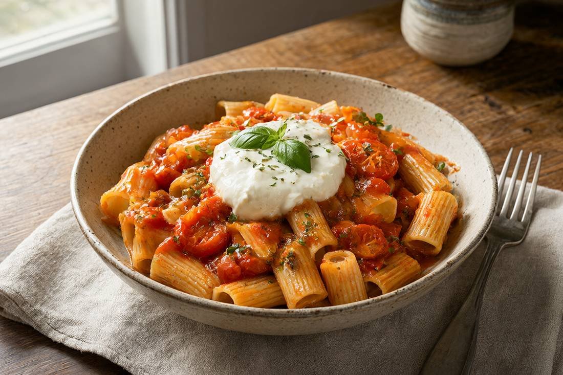 Roasted Tomato and Ricotta Rigatoni