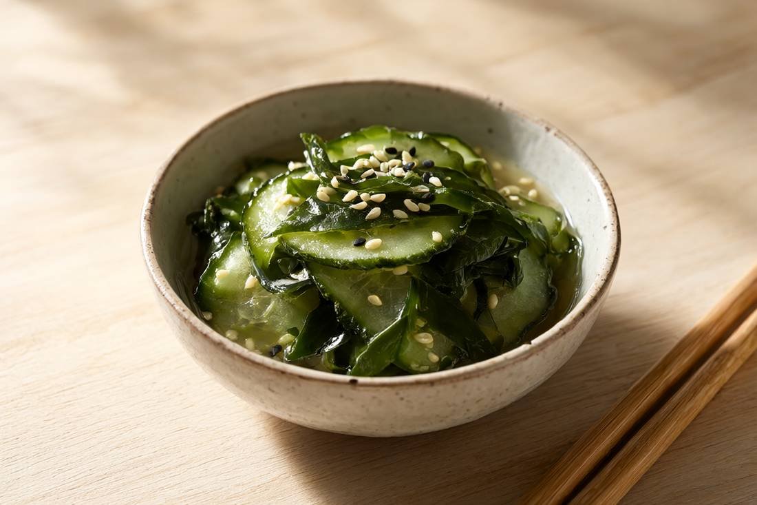 Seaweed and Cucumber Sunomono