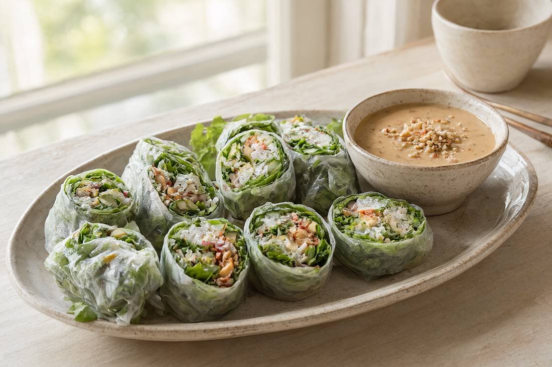 Summer Rolls with Peanut Dip