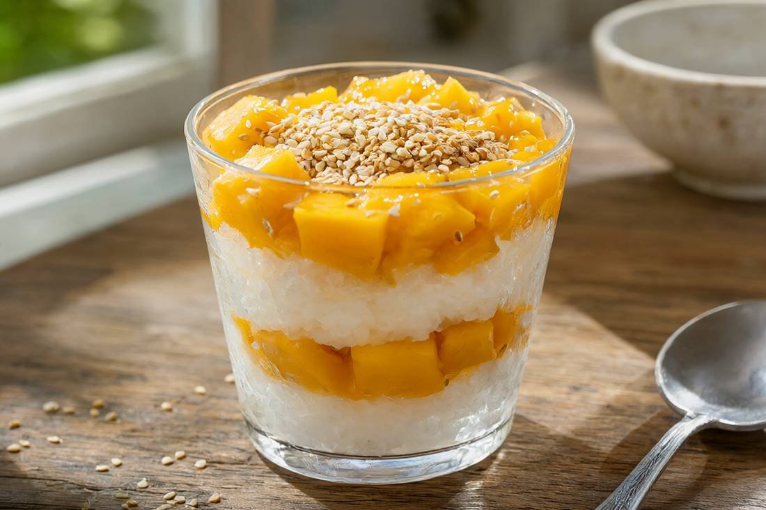 Thai Coconut Mango Sticky Rice Parfait
